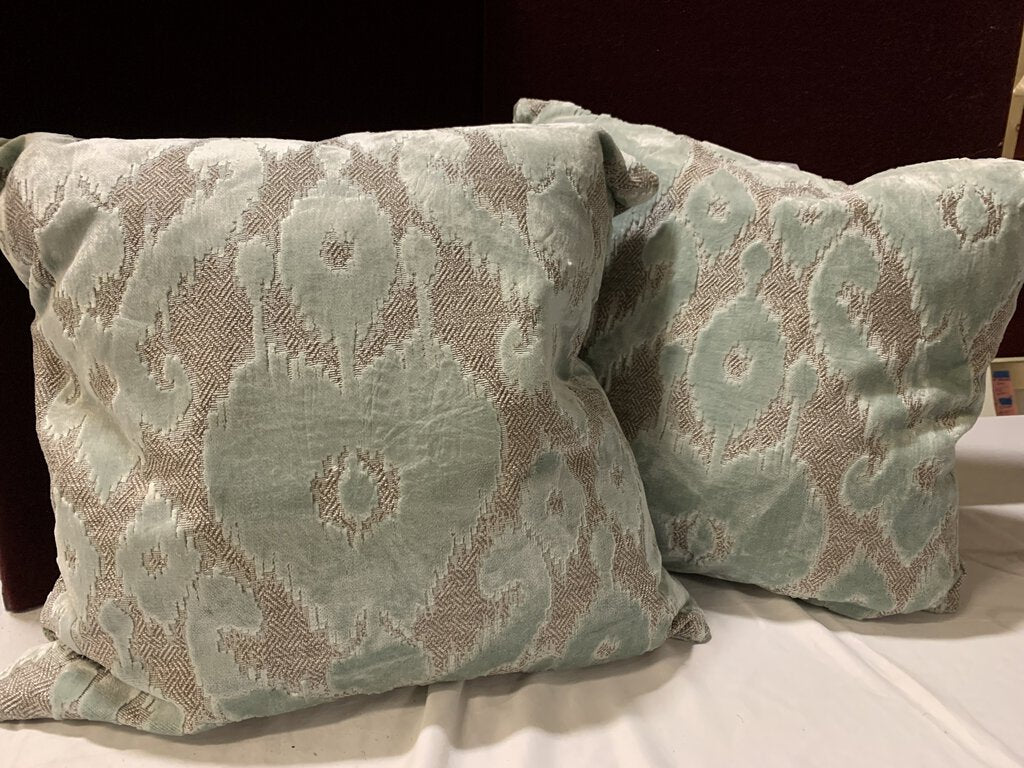 New Z Gallery Light Blue Cut Velvet Pillows MSRP $89.95