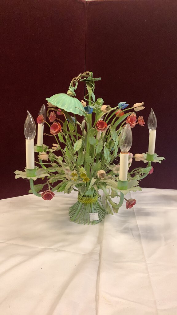 Tole Painted French Chandelier 24" x 20"