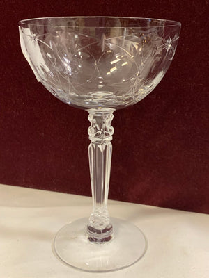 Hand Cut Crystal Champagne Coupe Saucer