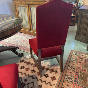 2 Red Dining Chairs