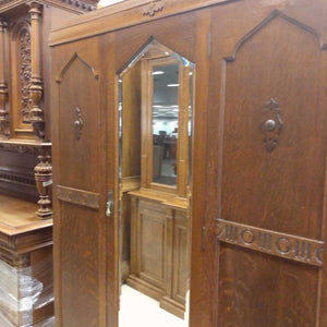 Armoire With Center Mirror 57x18x55