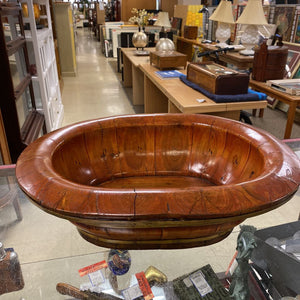 Chinese Lacquered Wooden Baby Bath by Miss Daisy's Consignment & Auction House