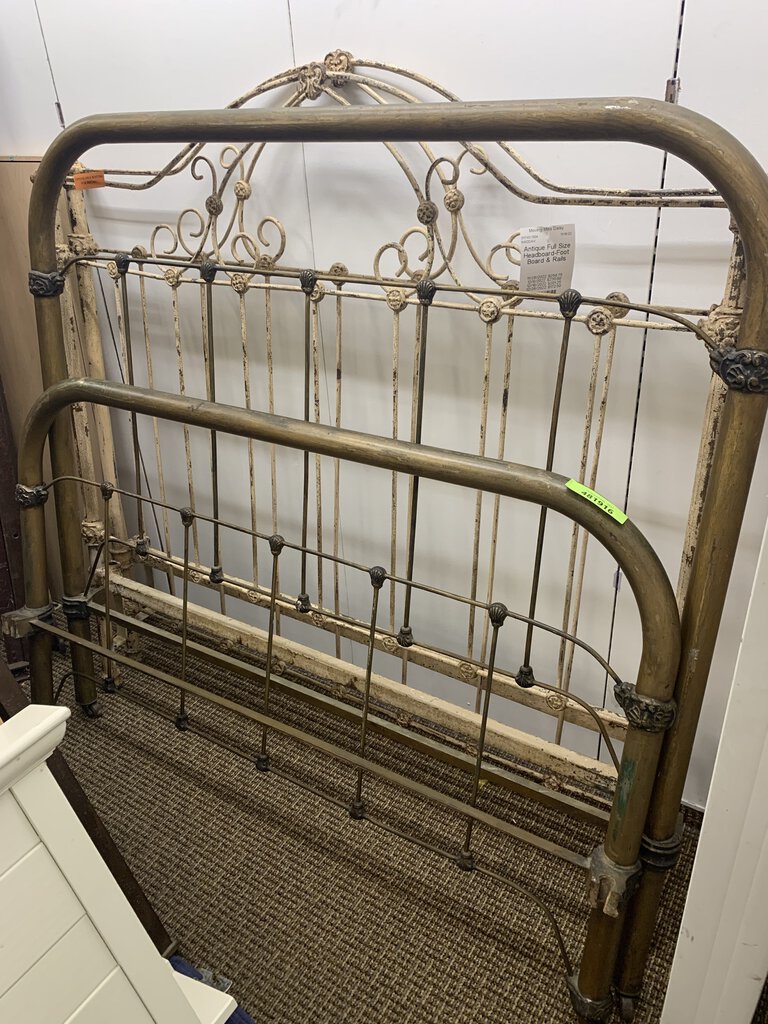 Antique Cast Iron Bed 53" W.