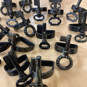 Vintage Style Key Napkin Holders (Set of 18) by Miss Daisy's Consignment & Auction House