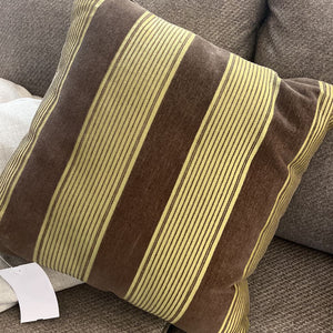 Brown & Green Stripe Pillow