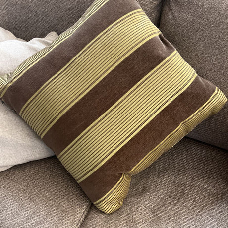 Brown & Green Stripe Pillow