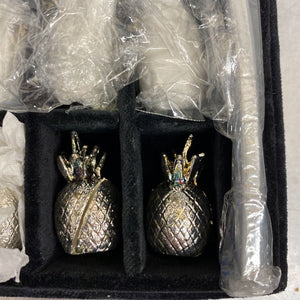 Neiman Marcus Silver Pineapple Place Card Holders (Set of 6) by Miss Daisy's Consignment & Auction House