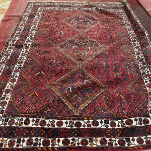 Persian Shiraz Wool / Cotton Rug 66x82
