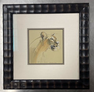 African Wildlife Drawings- Framed w/ HQ Glass Signed