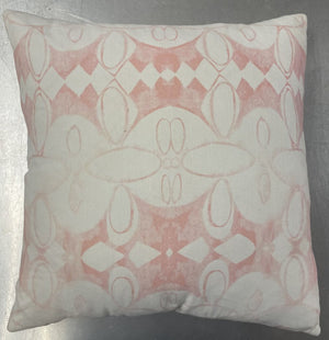 Pink Abstract Pattern Throw Pillow 18" x 18"
