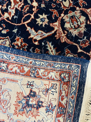 Persian Esfahan Wool / Cotton Rug 4' x 6'