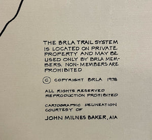 B.R.L.A. Trail Map, Bedford Riding Lanes, NY 1978