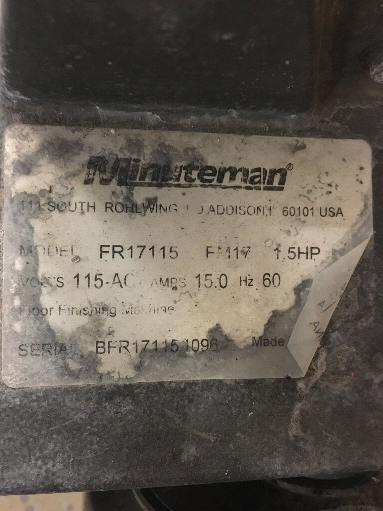 Minuteman Frontrunner FR17115 Floor Buffer