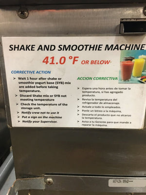 Saniserv Smoothie & Shake Machine Model: A4011N