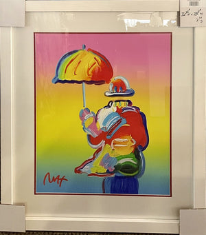 Peter Max Umbrella Man Print w/Cert. (NEW)