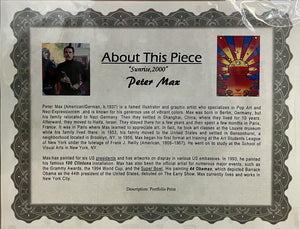 Peter Max Sunrise 2000 Print w/Cert. (NEW)