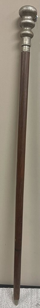Hardwood Cane w/Nickle Plated Brass Knob and Tip