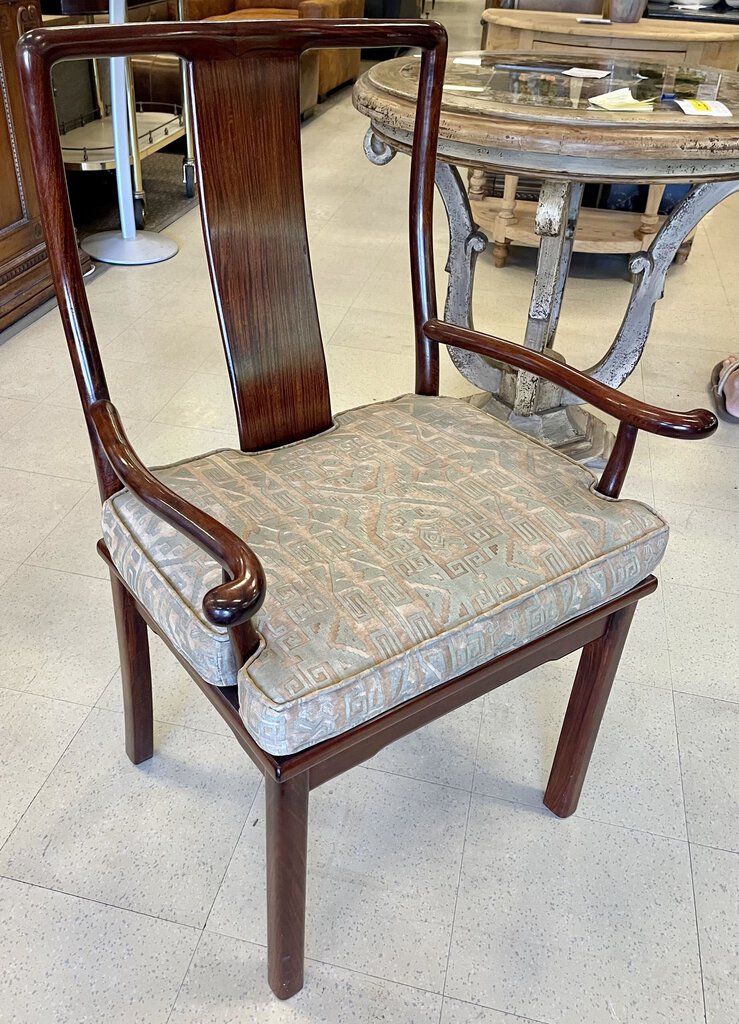 Nigel's Rosewood Upholstered Seat Arm Chairs (Set 6)