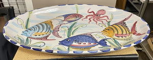 Vietri Italy Hand Painted Fish Ceramic Platter by Miss Daisy's Consignment & Auction House