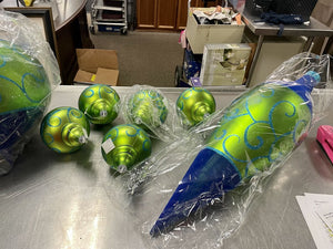 Oversized Plastic Christmas Tree Ornaments(11Pcs) by Miss Daisy's Consignment & Auction House