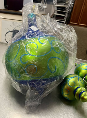 Oversized Plastic Christmas Tree Ornaments(11Pcs) by Miss Daisy's Consignment & Auction House