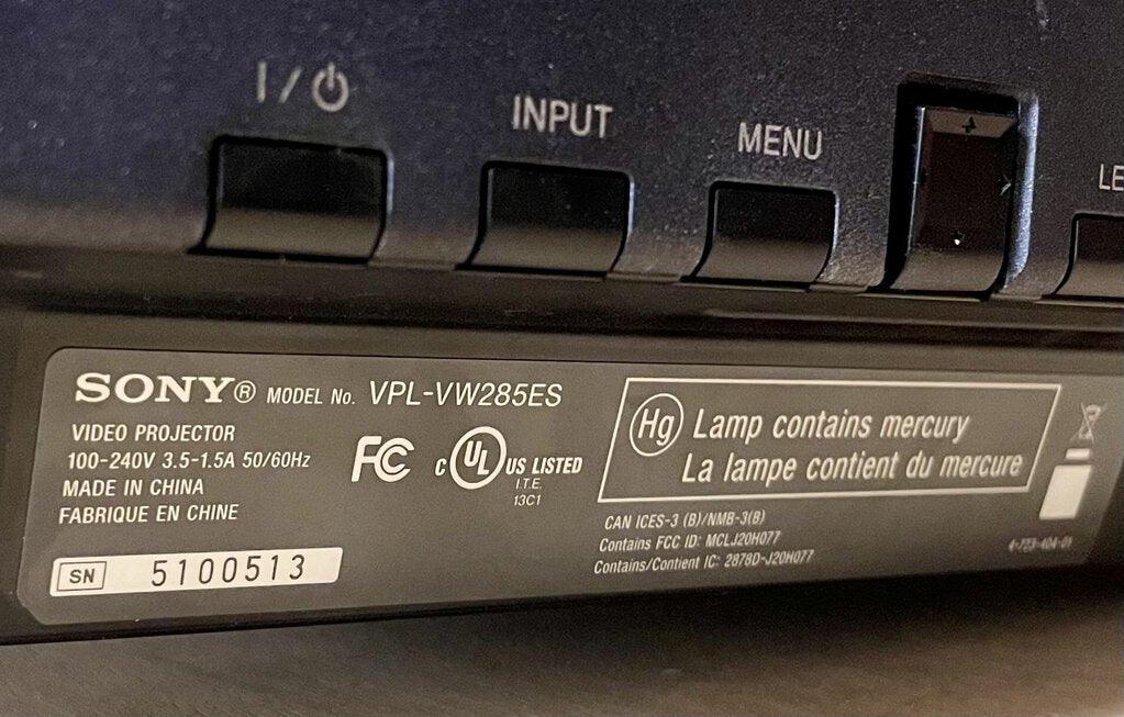 Sony VPL-VW285ES 4K DHR Home Cinema Projector