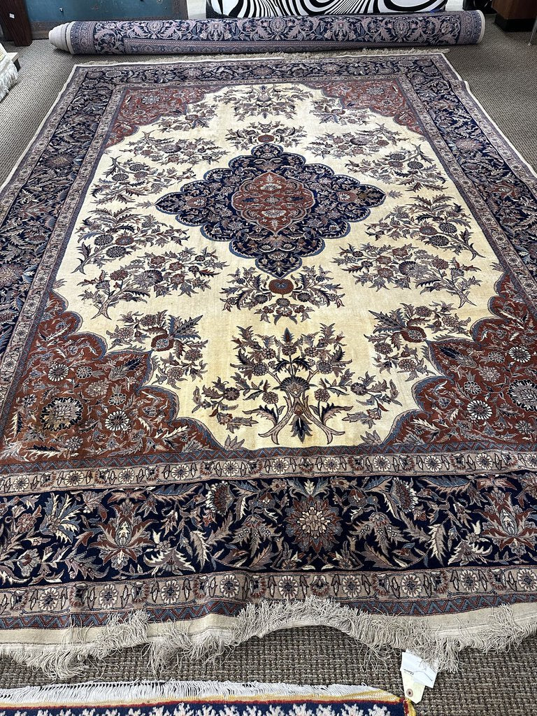 North India Persian Style Wool Rug 9'x12'.5
