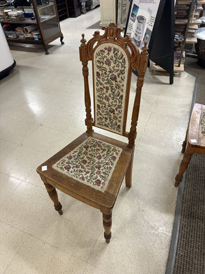Antique Chairs With Antique Tapestry (Pair)