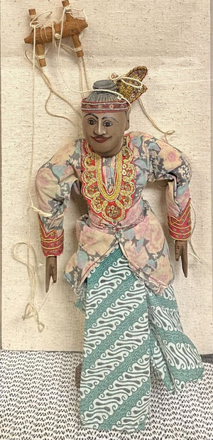 Javanese Marionette Hero Green Batik and Strings Acrylic Case