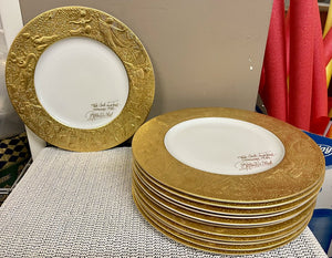 Rosenthal Bjorn Winblad Magic Flute Gold Porcelain Plates(Set of 12)