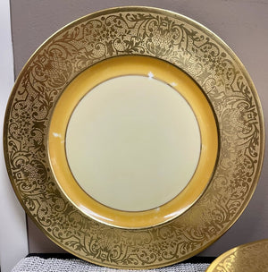 Selb Bavaria Heinrich Gold Encrusted Dinner Plate(Set of 4)