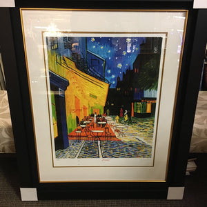 Van Gogh "Cafe Terrace at Night" 38x46 LE Facsimile Signature Plate