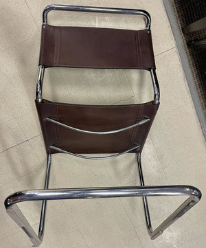 Marcel Breuer Cantilever Brown Leather Chair (Set of 8)