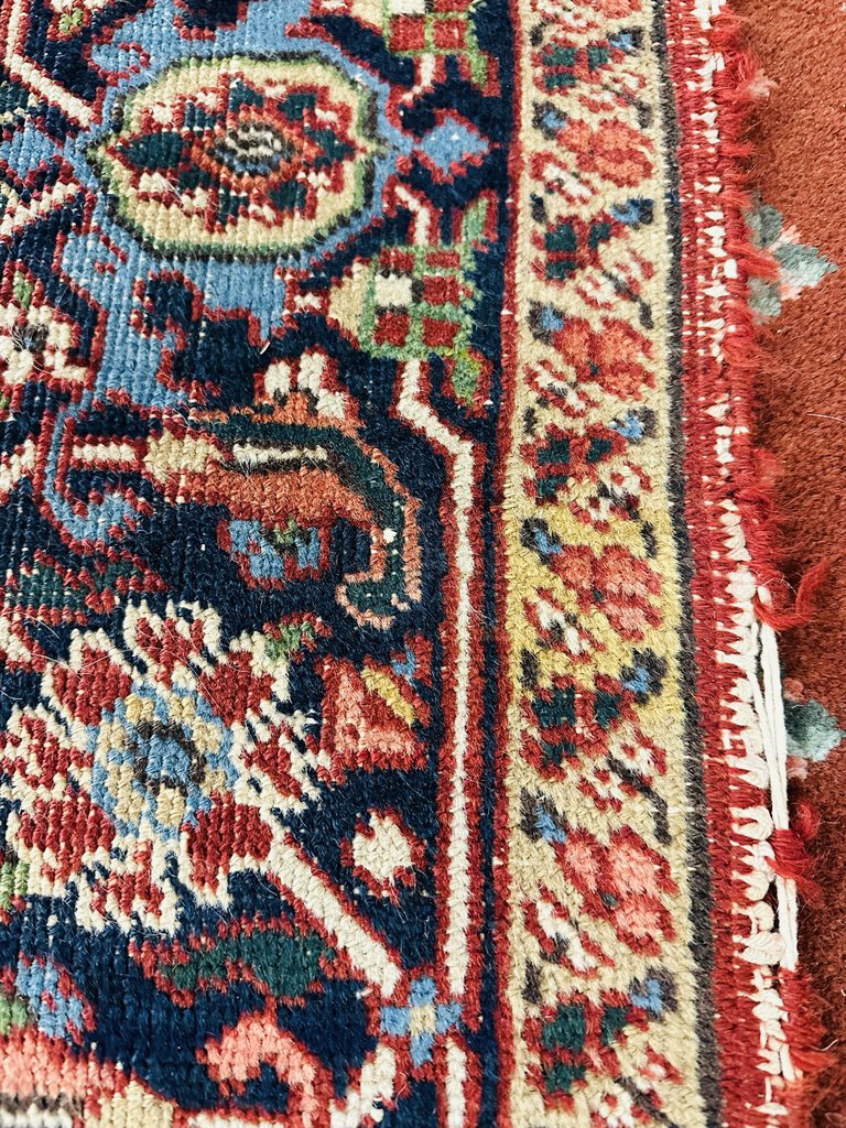 Antique Persian Heriz Wool / Cotton Rug 110x66