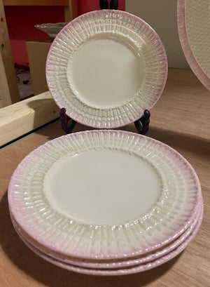 Antique Belleek Irish Porcelain Limpet Bread Plate