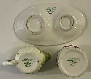 Seymour Mann Asparagus Sugar Bowl Creamer Set w/Tray