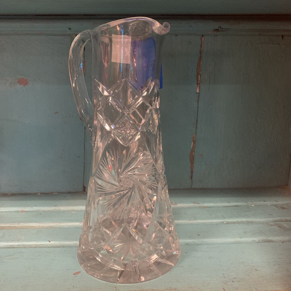 Crystal Pitcher 10.5" tall