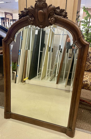 Large French Louis XV Style Carved Mahogany Mirror