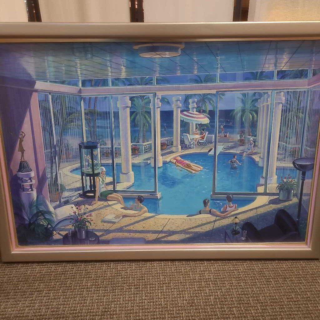 Michael Young Art Deco Interior Pool Party 37x53