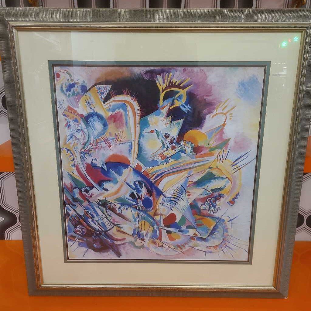 Wassily Kandinsky "Untitled Improvisation V" Framed Print 37x37