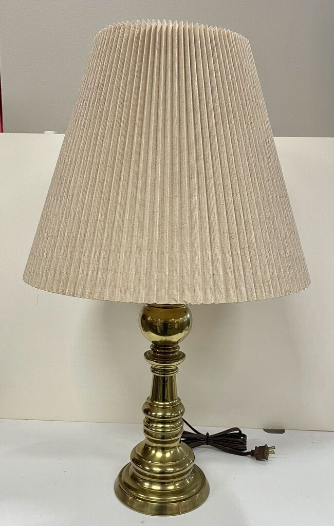 Vintage Brass Candlestick Style Table Lamp