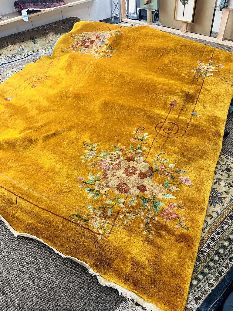 Chinese Tientsin Wool on Cotton Rug 135x105