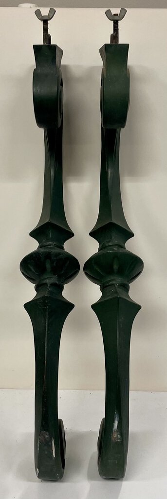 French Stylized Carved Wooden Support Legs (PAIR)