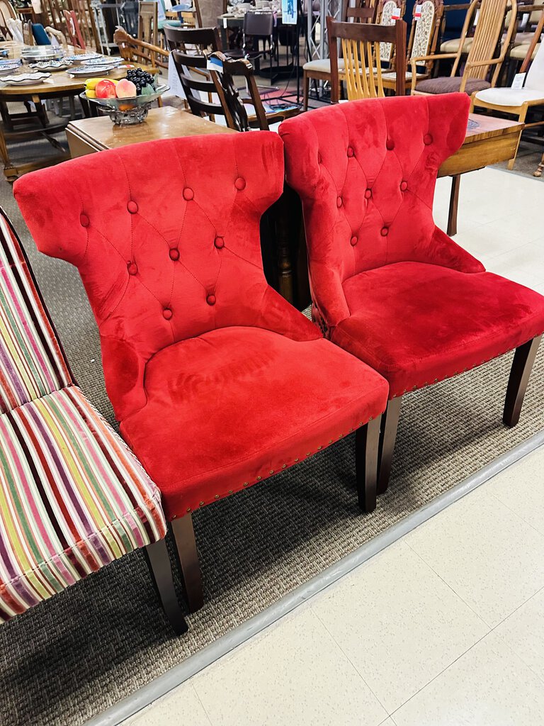Pier 1 Tufted Red Chair