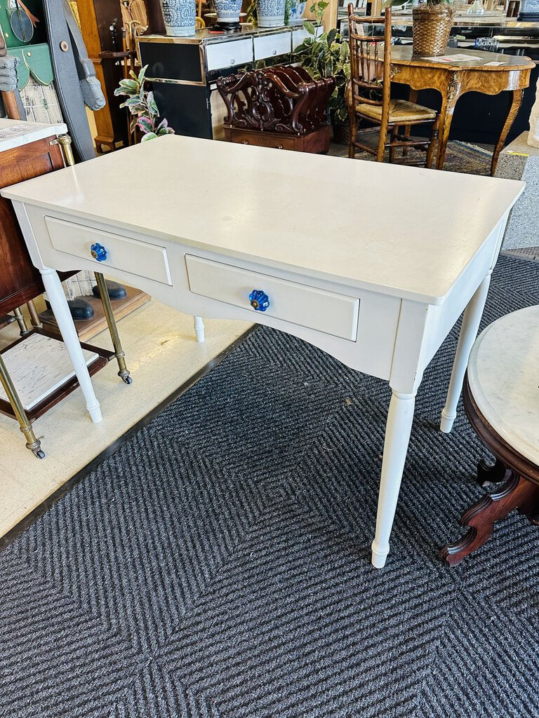 White 2 Drawer Writing Desk 42x24x30