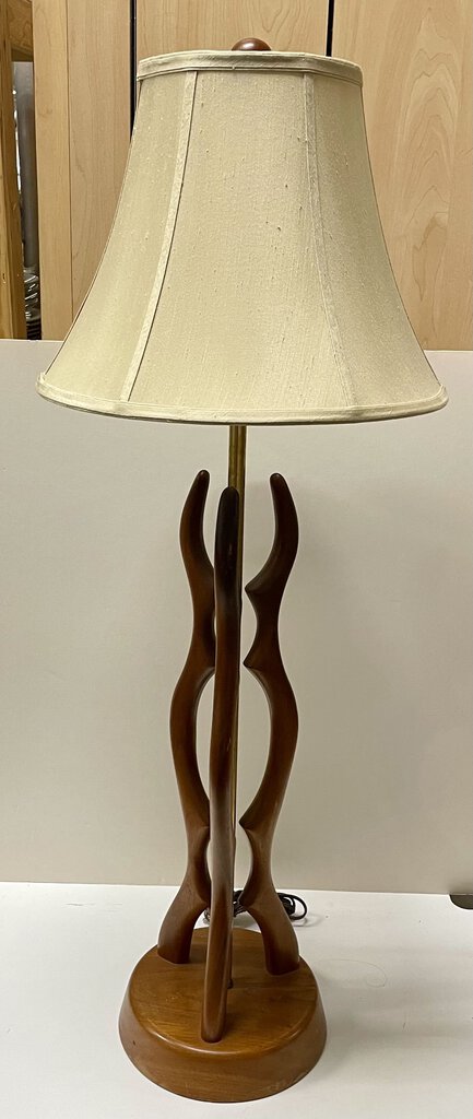 Vintage Adrian Pearsall Sculptural Teak Table Lamp