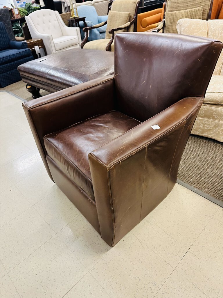 Crate & Barrel Leather Armchair