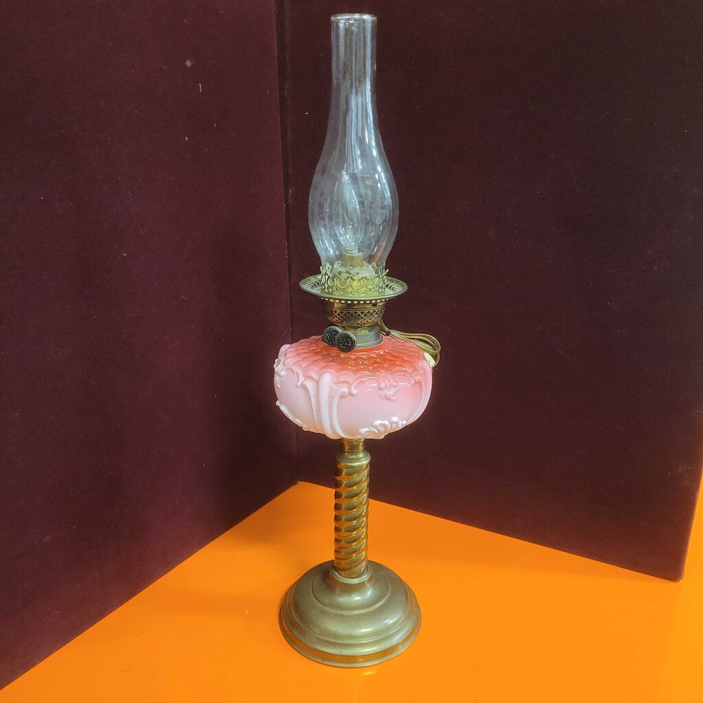 Pink Gone With the Wind Lamp 26 Tall
