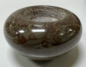 Brown Marble Stone Tea Candle Holder